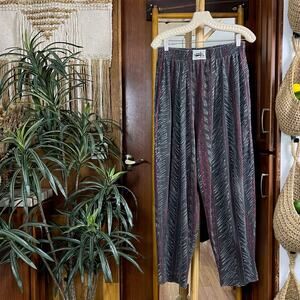 Vintage Crazee Wear Parachute Pants XS Black 90s Zubaz Style Bodybuilding Gym